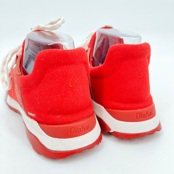 Olukai Wailuku Lychee Red Lace Up Sneakers Women’s Shoes Size 9 - Picture 6 of 11
